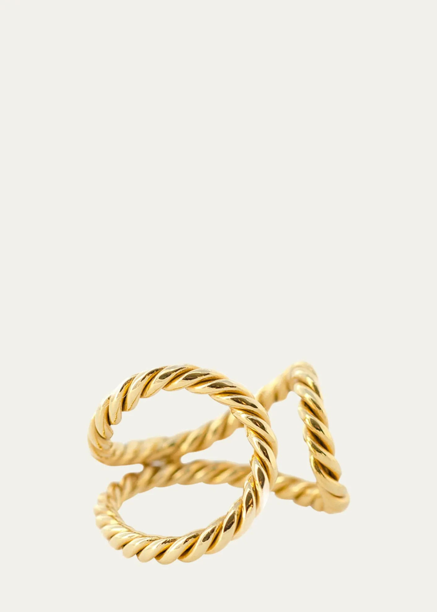 Haute Victoire18K Yellow Gold Open Shank Twisted Ring