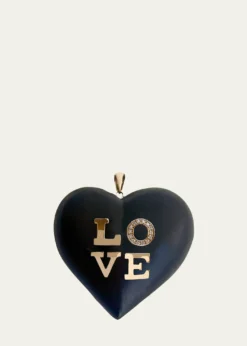Haute VictoireLOVE Ebony and Diamond Pendant