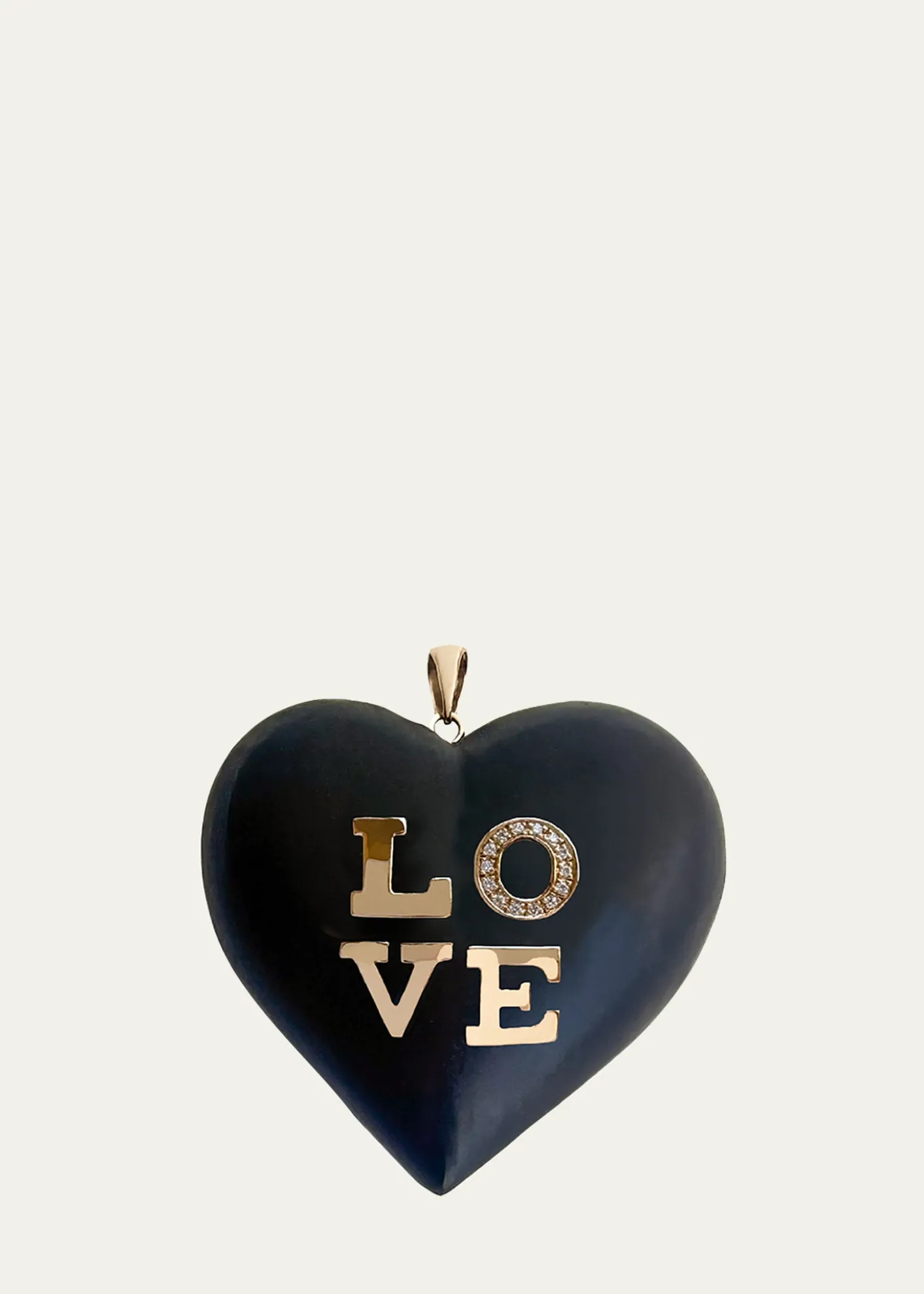 Haute VictoireLOVE Ebony and Diamond Pendant