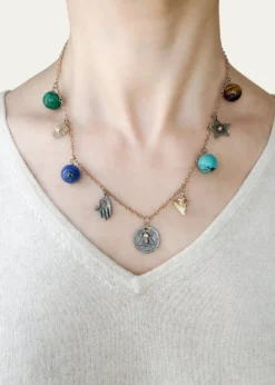 Haute VictoireMedallion Charm Necklace, 18"L