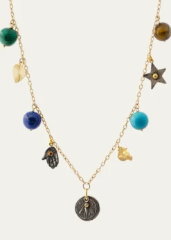 Haute VictoireMedallion Charm Necklace, 18"L