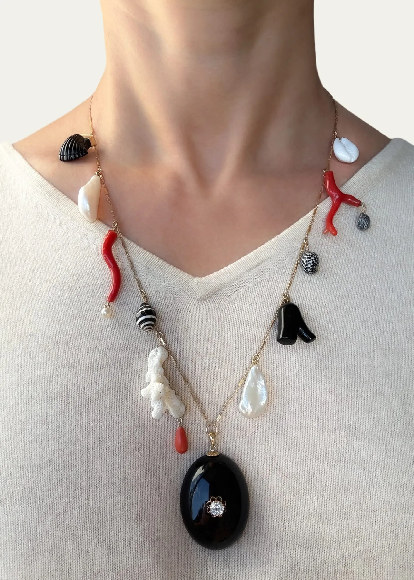 Haute VictoireOne-of-a-kind Vintage Charm Necklace