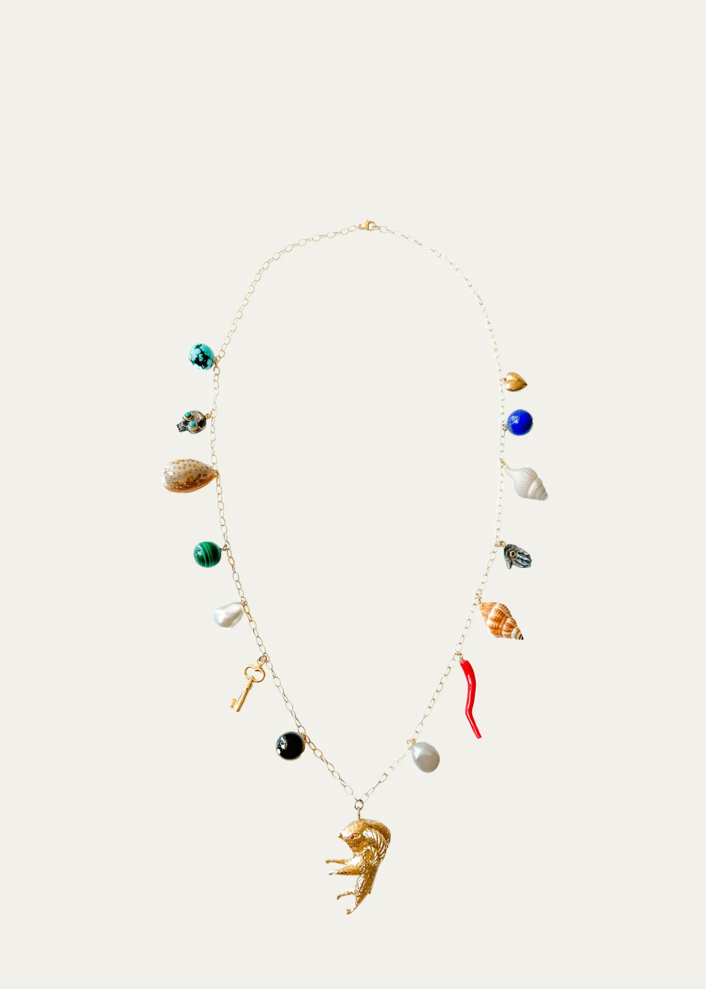 Haute VictoireRam Multi Charm Necklace