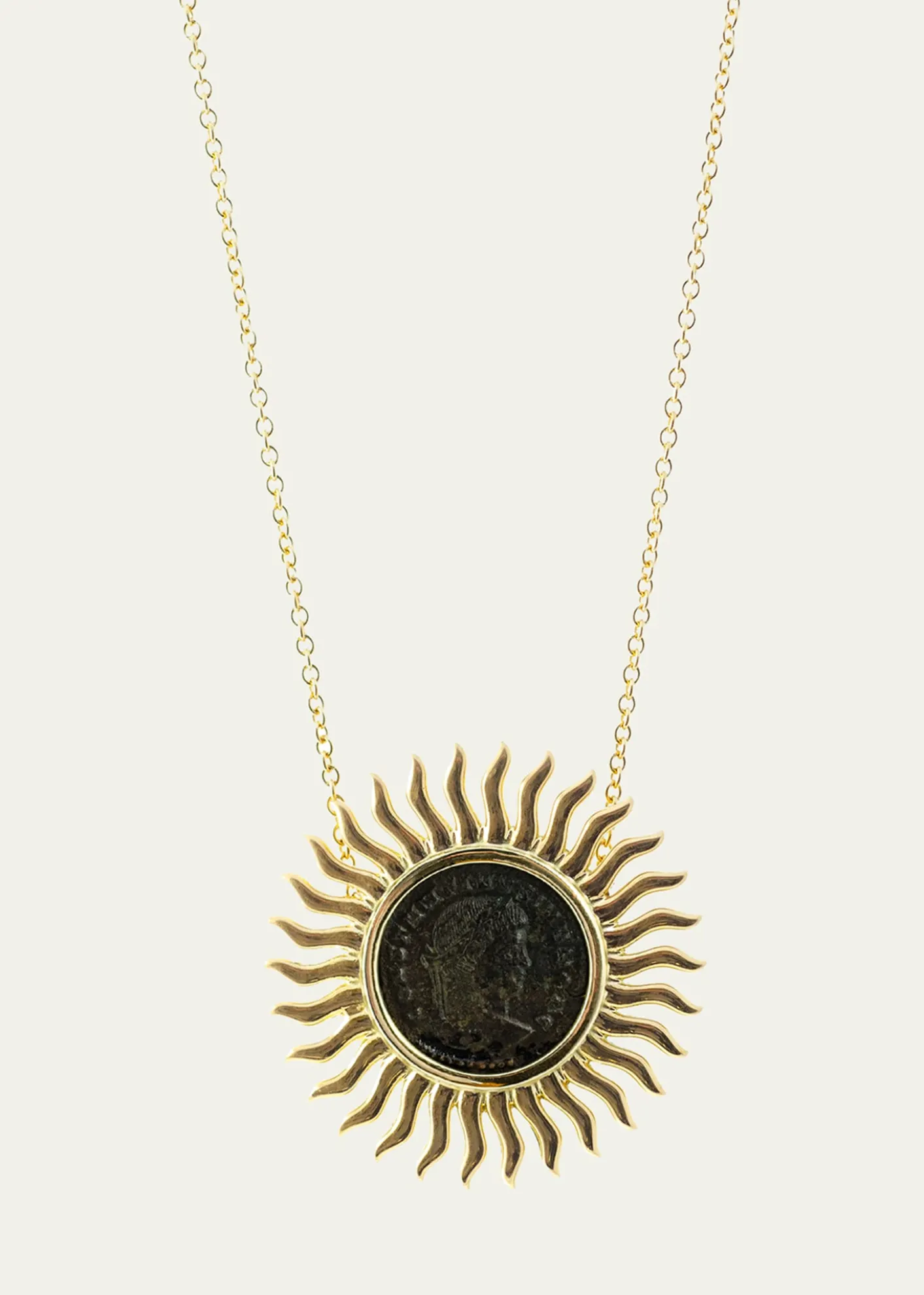 Haute VictoireSolar Necklace with Roman Coin