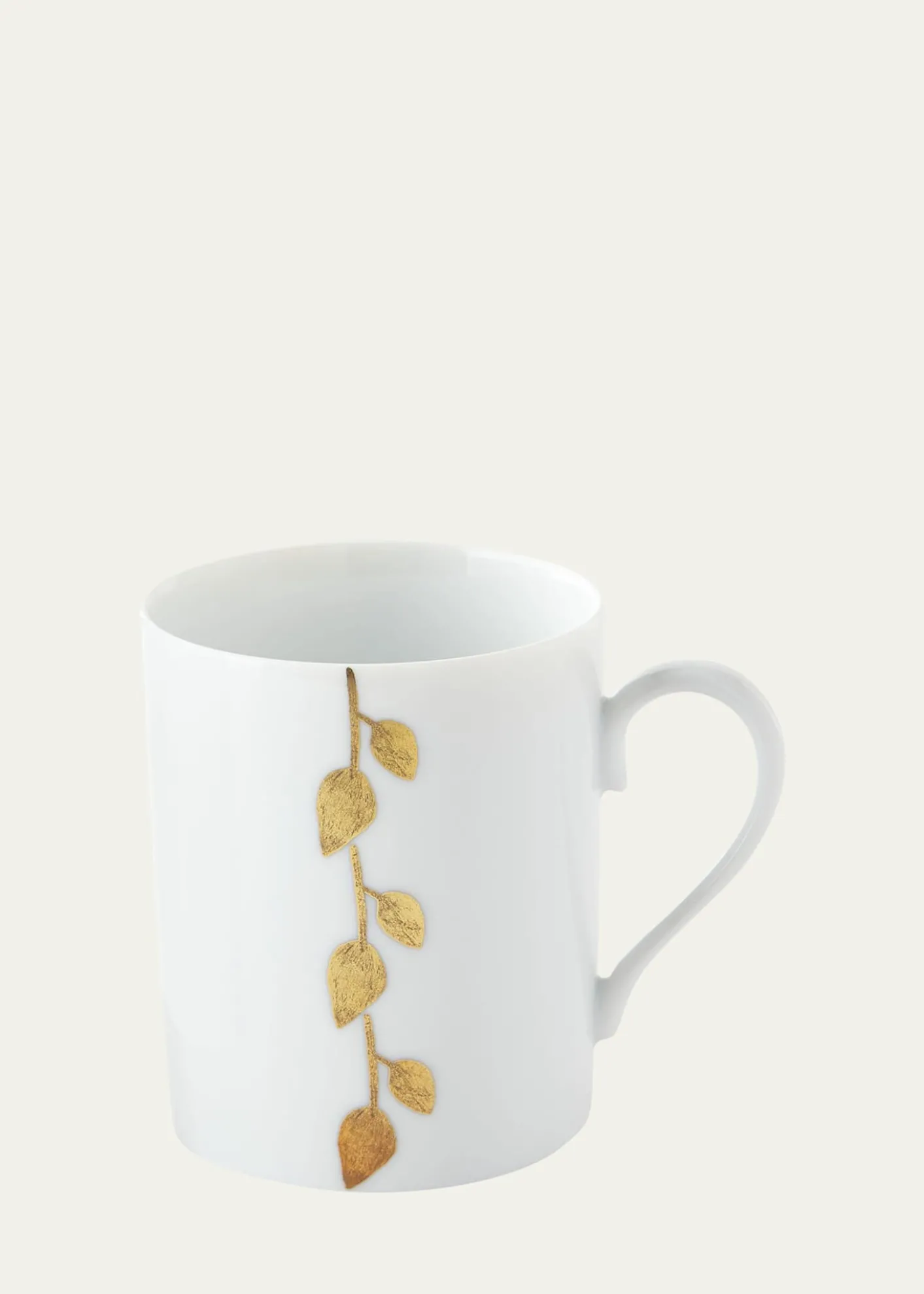 Haviland & ParlonDaphne Gold-Leaf Mug, White