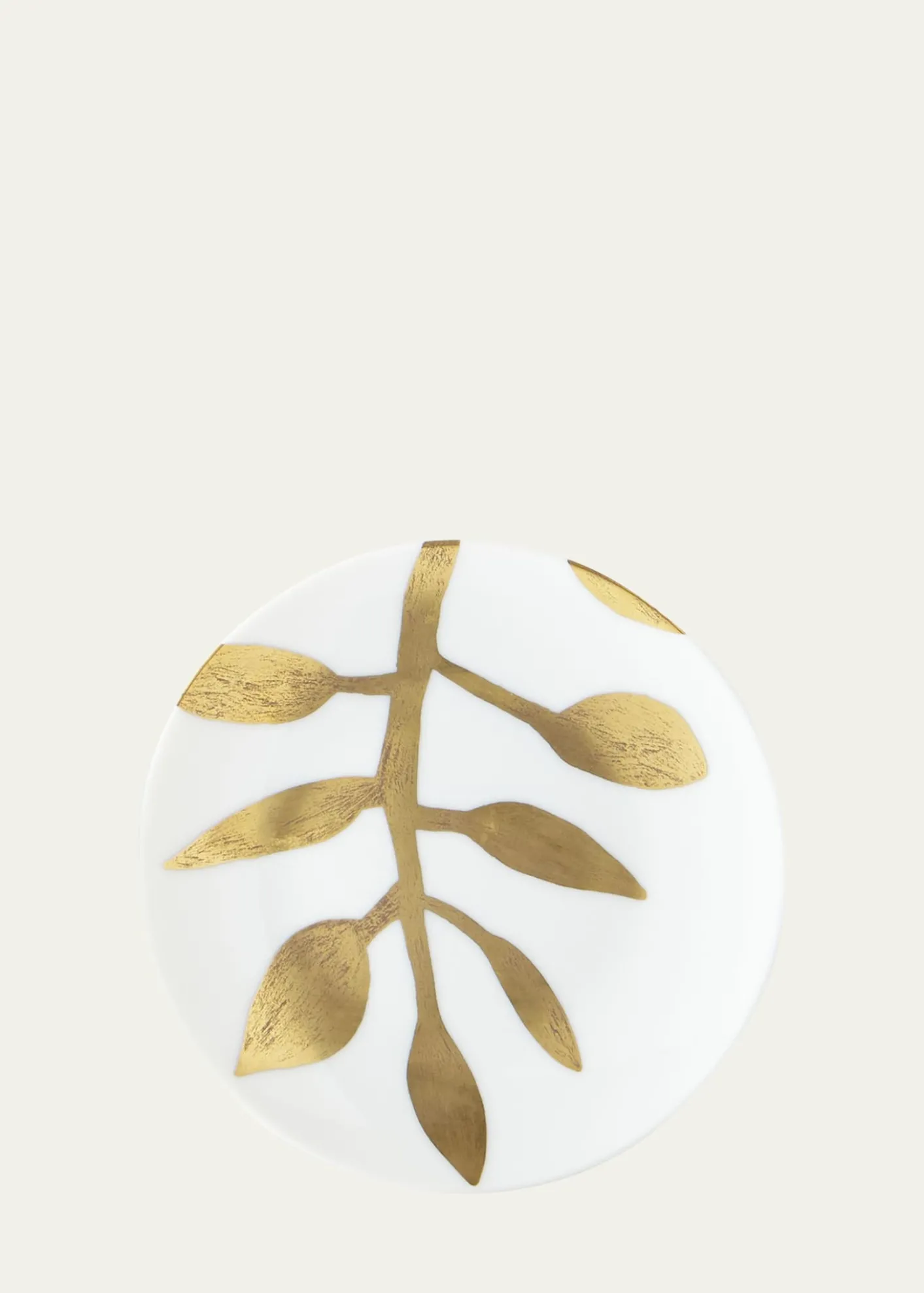 Haviland & ParlonDaphne White Gold-Leaf Bread Butter Plate