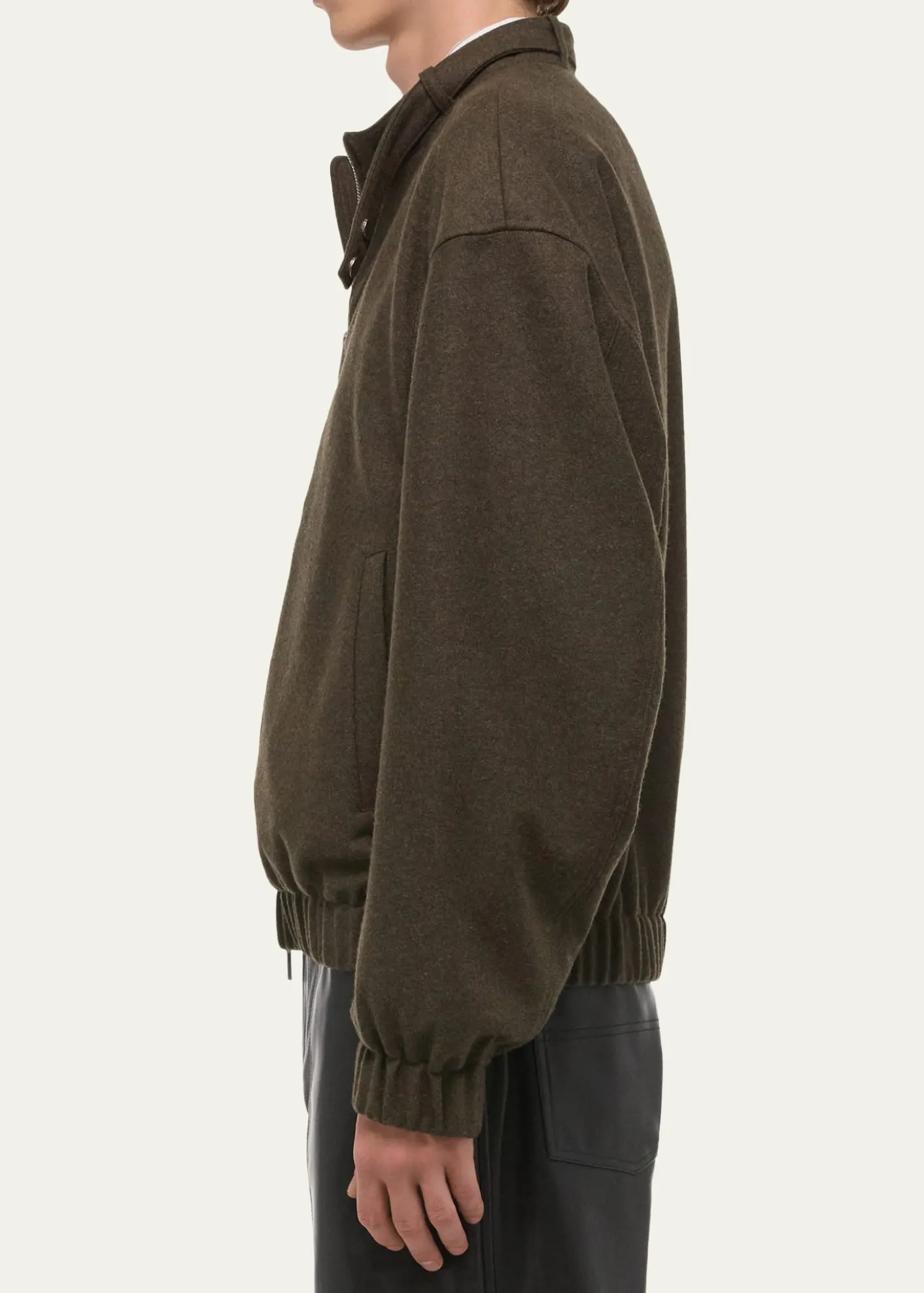 Helmut LangMen's Belted Wool-Blend Bomber Jacket