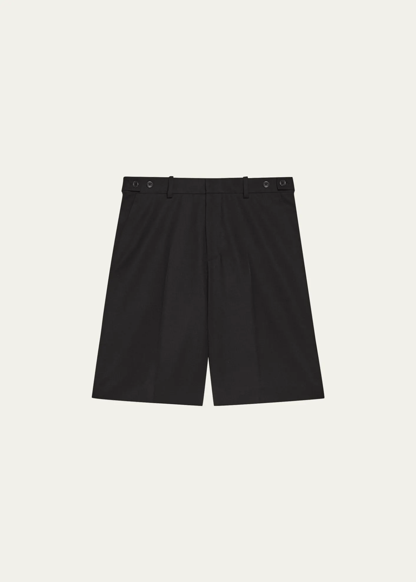 Helmut LangMen's HL001 Wool Waistband-Tab Shorts