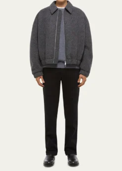 Helmut LangMen's Wool Bonded Full-Zip Bomber Jacket