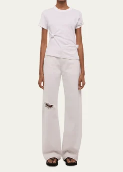 Helmut LangAsymmetric Knotted Baby Tee