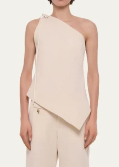 Helmut LangAsymmetric One-Shoulder Sailor Top