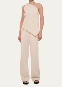 Helmut LangAsymmetric One-Shoulder Sailor Top