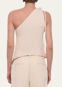 Helmut LangAsymmetric One-Shoulder Sailor Top