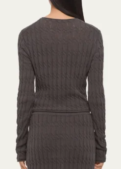 Helmut LangCable-Knit Cardigan
