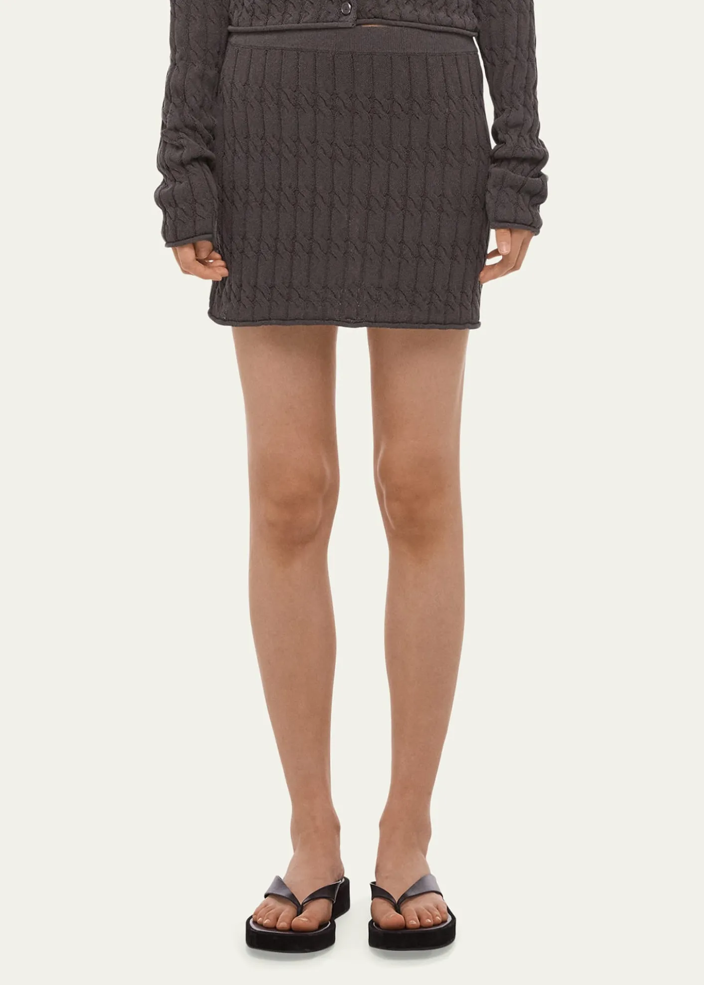 Helmut LangCable-Knit Mini Skirt