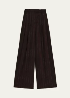 Helmut LangDouble-Pleated Wide-Leg Trousers