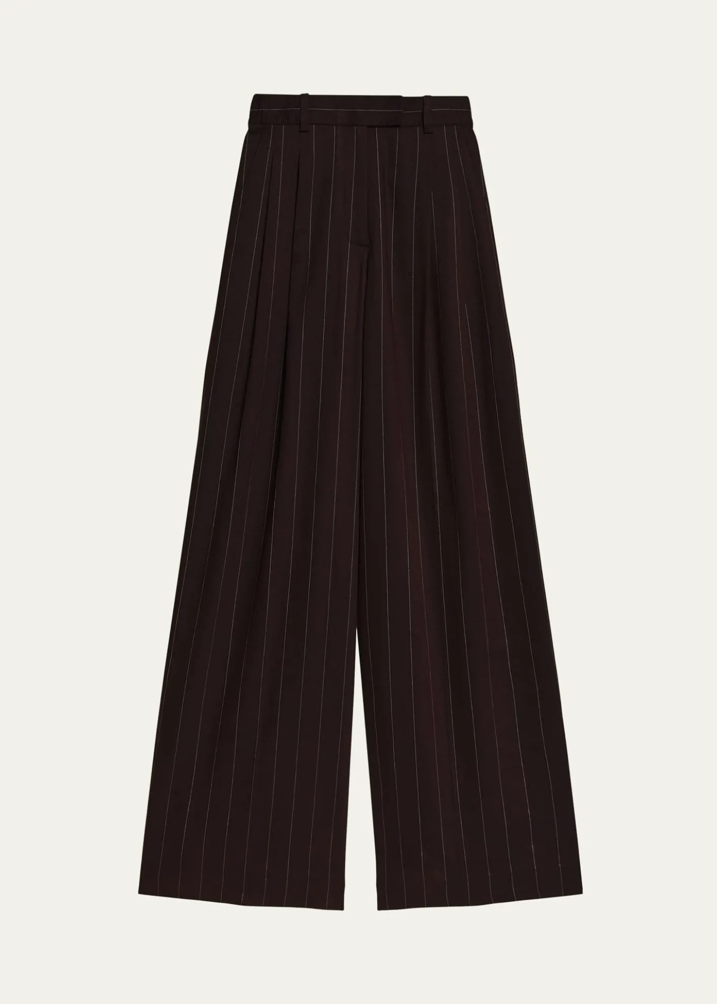 Helmut LangDouble-Pleated Wide-Leg Trousers
