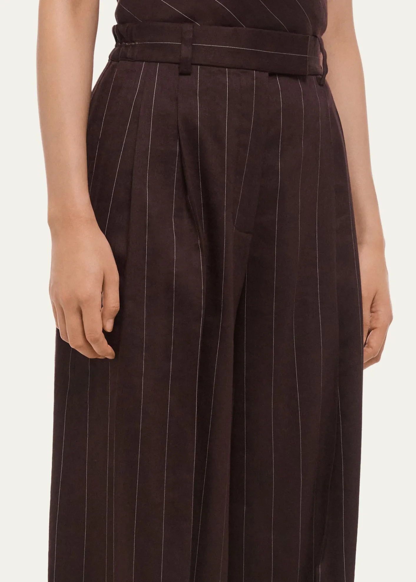 Helmut LangDouble-Pleated Wide-Leg Trousers