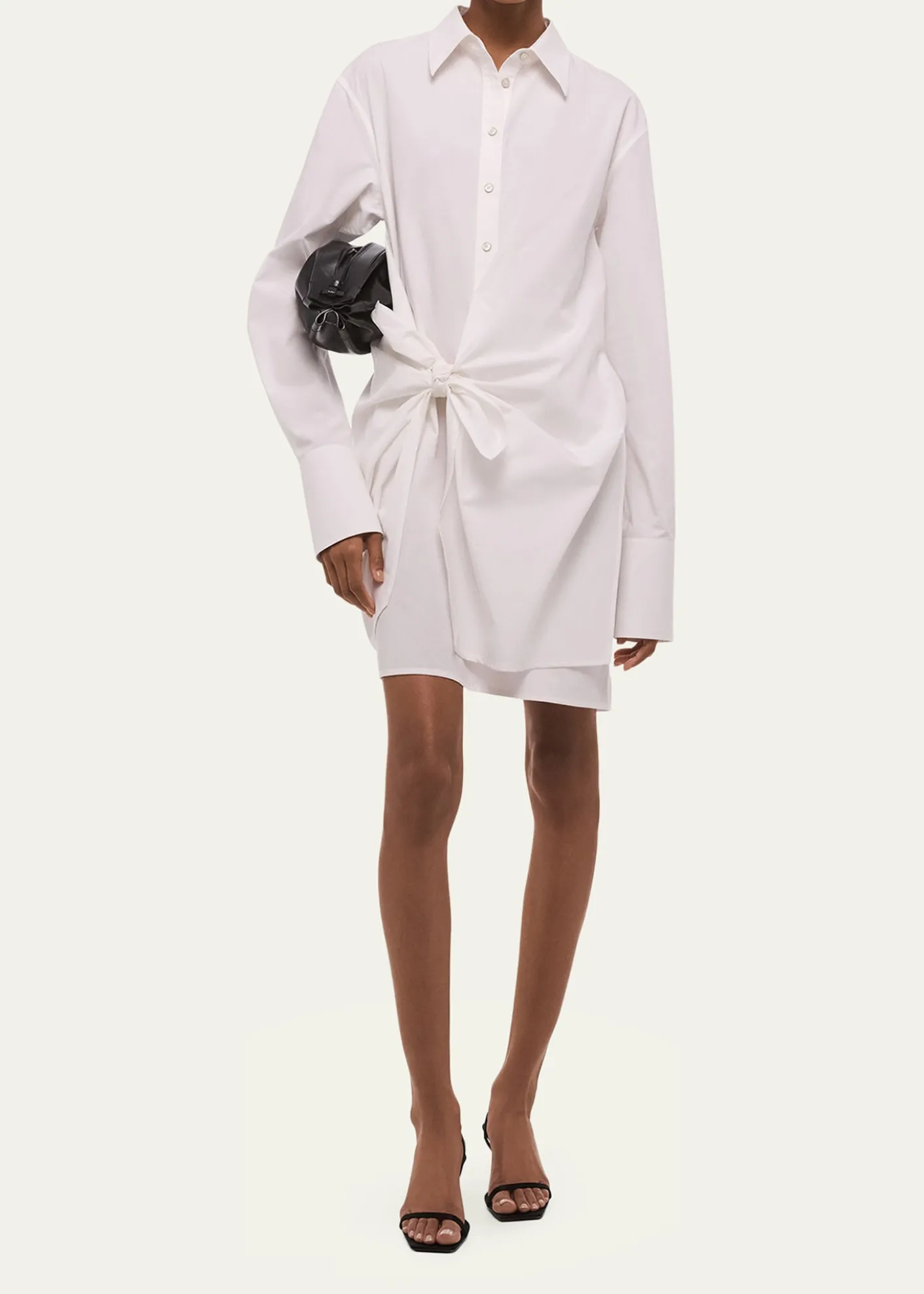 Helmut LangKnotted Cotton Shirtdress