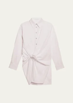 Helmut LangKnotted Cotton Shirtdress