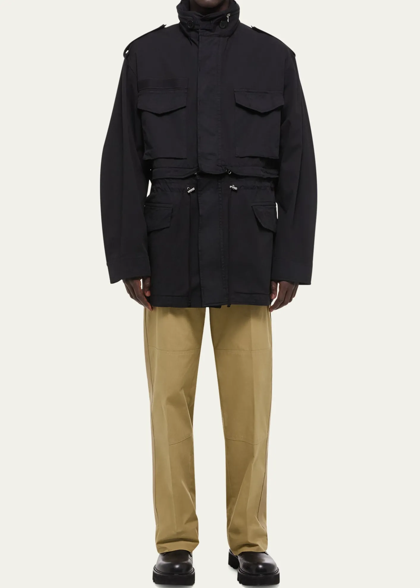 Helmut LangMen's Field Jacket with Stowaway Hood