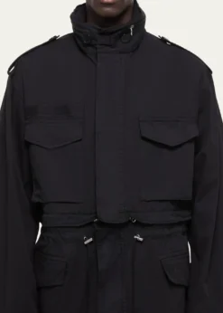 Helmut LangMen's Field Jacket with Stowaway Hood