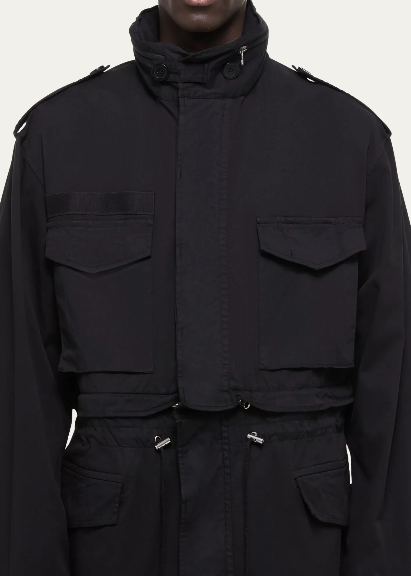 Helmut LangMen's Field Jacket with Stowaway Hood
