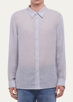 Helmut LangMen's Relaxed Fit Linen Button-Down Shirt