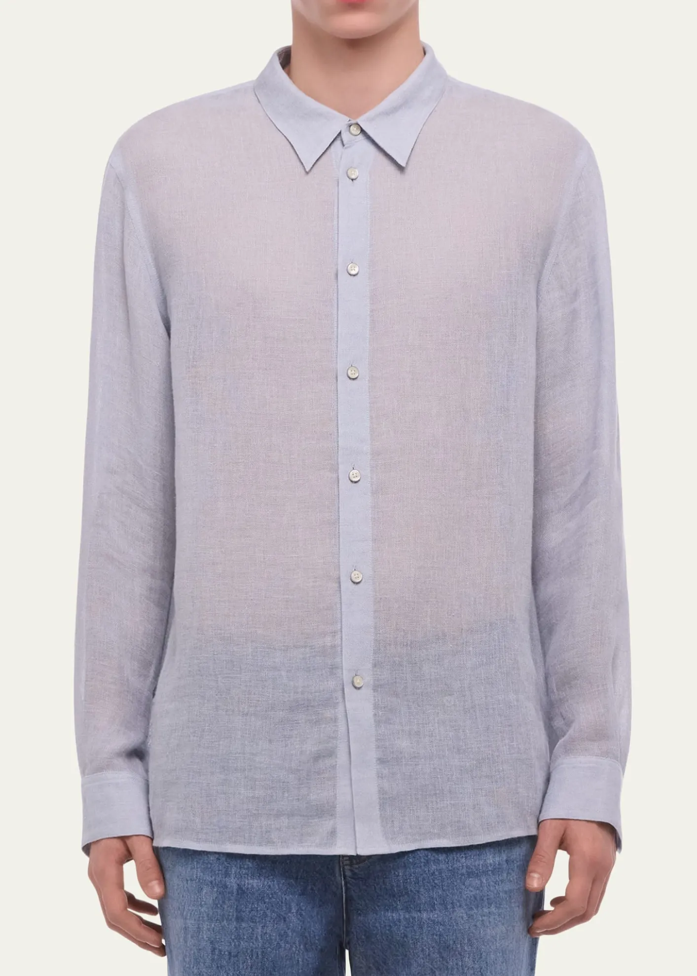 Helmut LangMen's Relaxed Fit Linen Button-Down Shirt