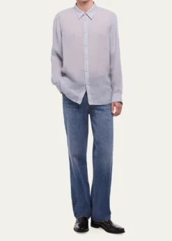 Helmut LangMen's Relaxed Fit Linen Button-Down Shirt