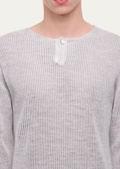 Helmut LangMen's Waffle-Knit Henley T-Shirt