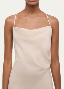 Helmut LangOpen-Back Knot Slip Dress