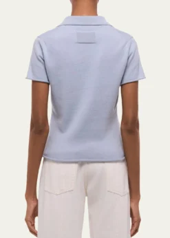 Helmut LangShort-Sleeve Shrunken Polo Shirt