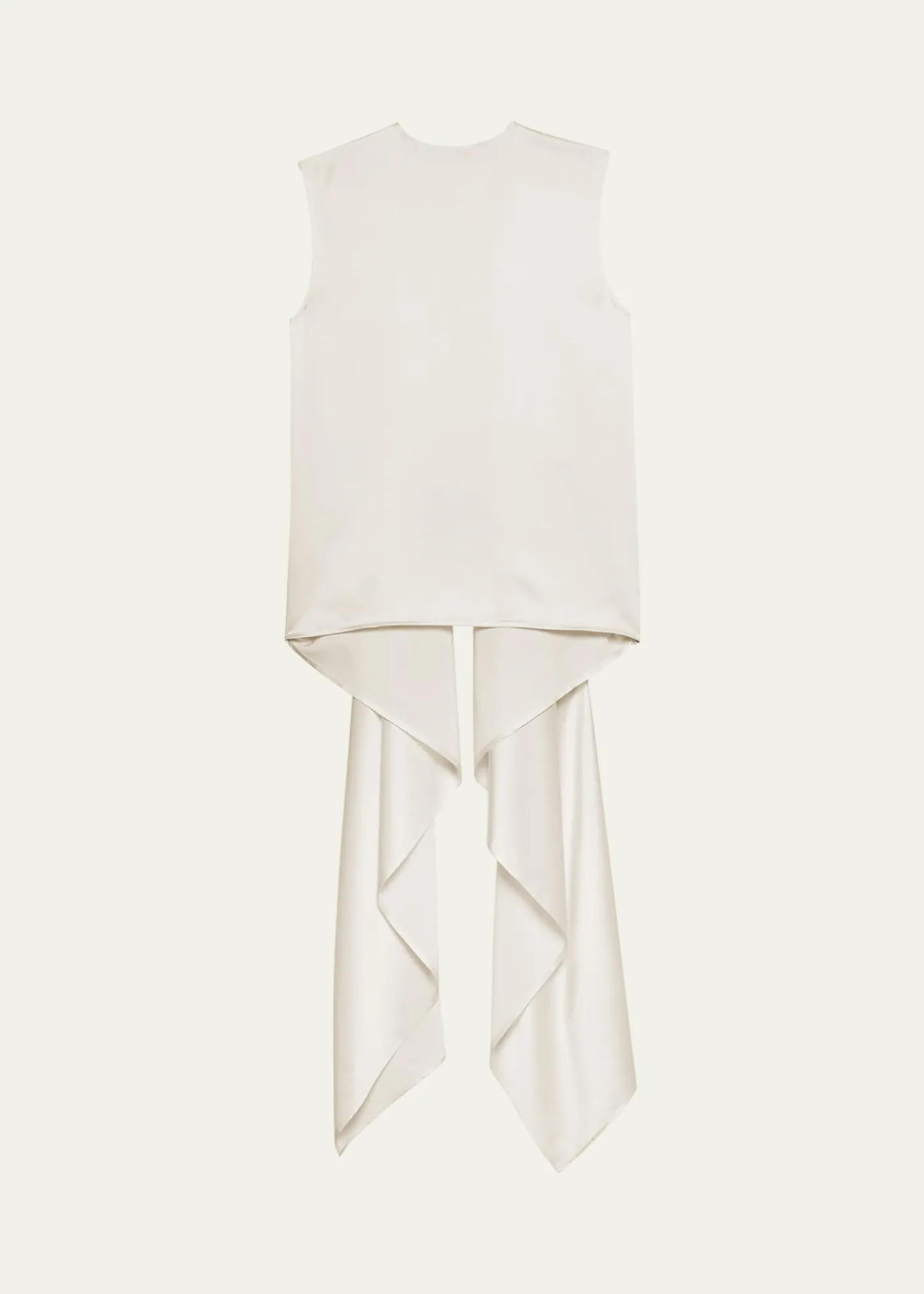 Helmut LangSleeveless Draped Silk Scarf Top