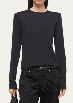 Helmut LangSlim Long-Sleeve Logo Tee