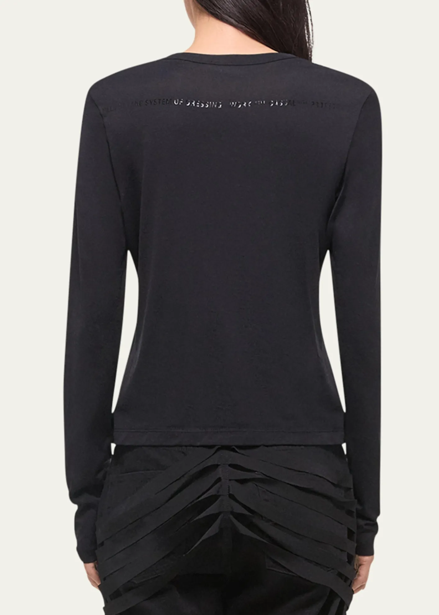 Helmut LangSlim Long-Sleeve Logo Tee