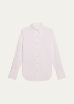 Helmut LangTie-Back Button-Front Cotton Shirt