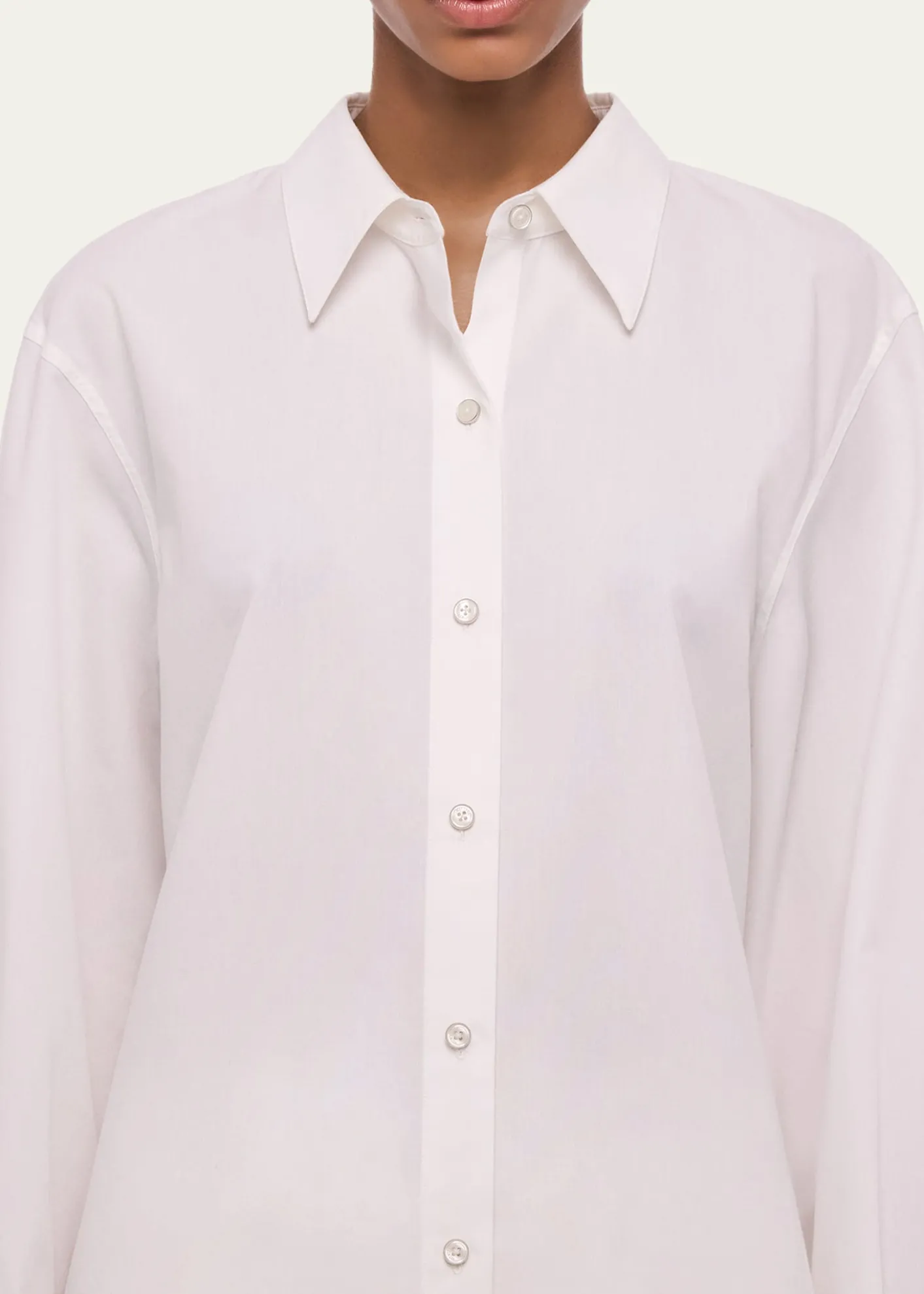 Helmut LangTie-Back Button-Front Cotton Shirt