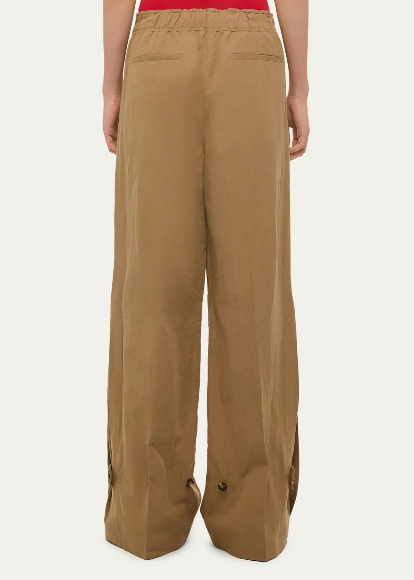Helmut LangTrench Wide-Leg Pull-On Trousers