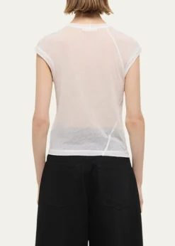 Helmut LangTwisted Sheer Crewneck Top