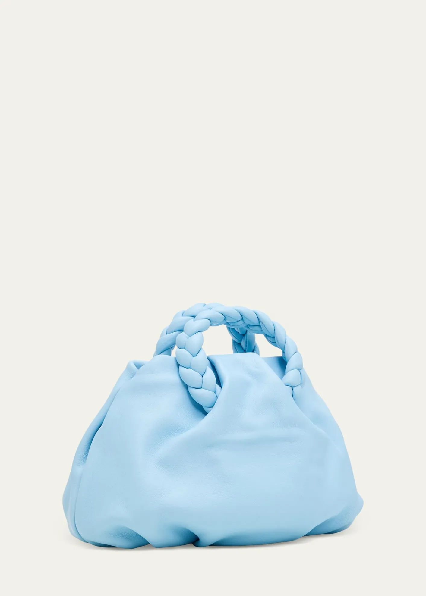 HEREUBombon Ruched Leather Top-Handle Bag