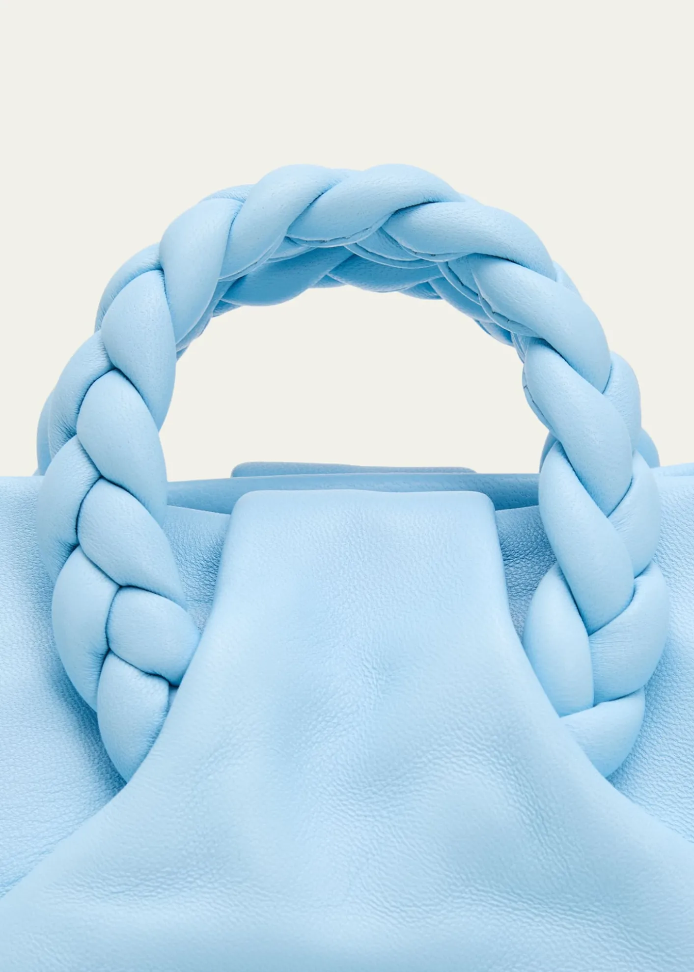 HEREUBombon Ruched Leather Top-Handle Bag