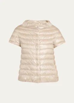 HernoEmilia Water-Resistant Ultralight Nylon Puffer Cape