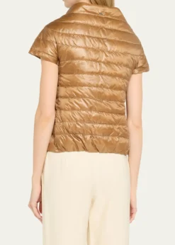 HernoGreta Cap-Sleeve Ultralight Down Cape