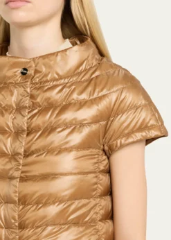 HernoGreta Cap-Sleeve Ultralight Down Cape