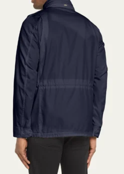 HernoMen's Cotton Concealed-Zip Safari Jacket