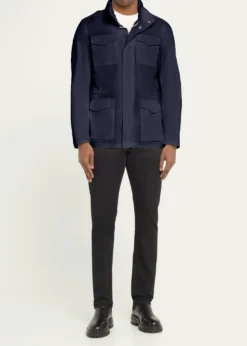 HernoMen's Cotton Concealed-Zip Safari Jacket