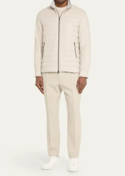 HernoMen's Padded Silk-Cashmere Zip Jacket