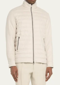 HernoMen's Padded Silk-Cashmere Zip Jacket
