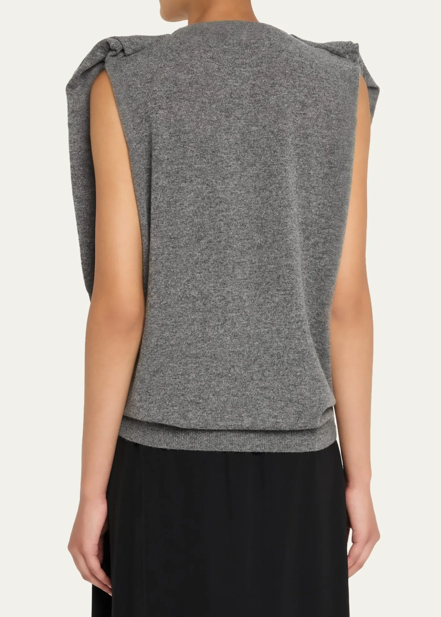 HODAKOVAArgyle Knitted Draped-Sleeve Sweater Vest